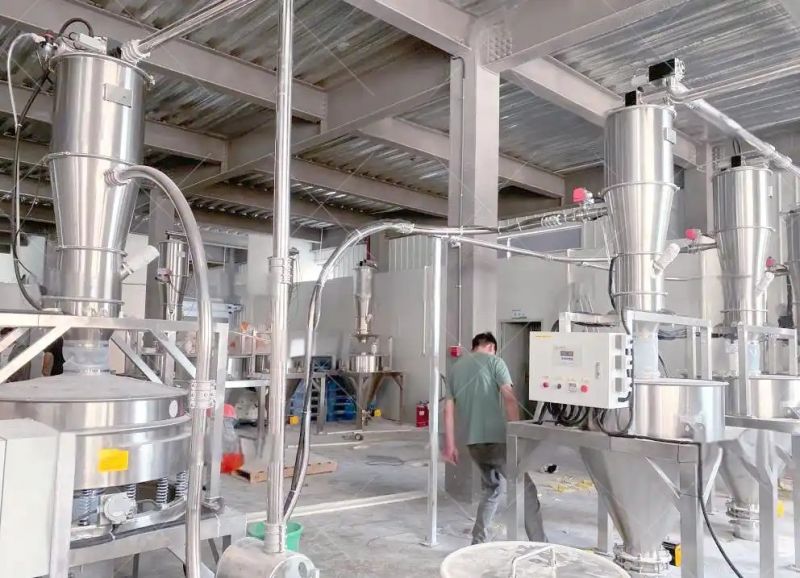 宁波某食品客户真空上料机使用现场